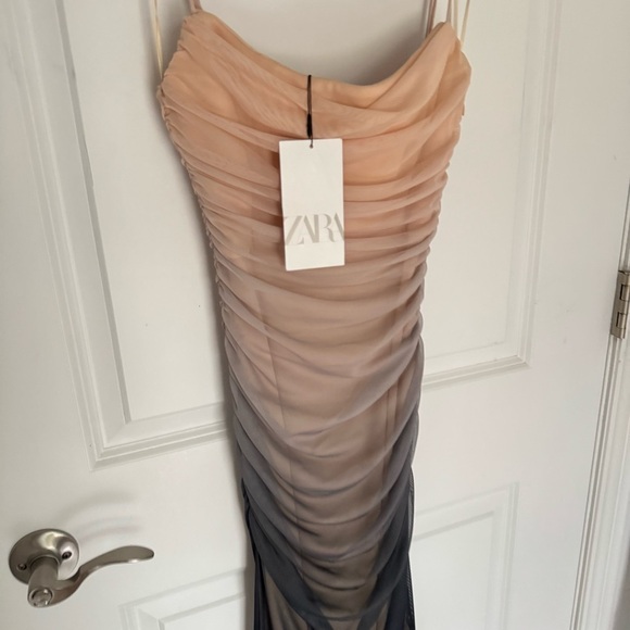 NWT Zara Ombre Print Corset Dress with Tulle size  XS - Picture 11 of 14